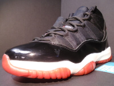 2001 NIKE AIR JORDAN XI 11 RETRO BLACK RED WHITE BRED PLAYOFF