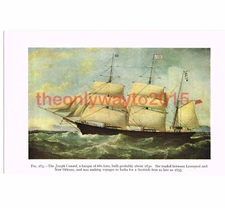 Joseph Cunard, Barque c1830, Book Illustration (Print), c1938