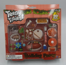 Teeny Tinies HOLIDAY PARTY Mini Food Playset 20 Piece Toy Barbie Size