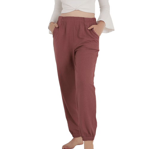 Womens Soft Pajama Pants Elastic Waist Lounge Yoga Lightweight Long Pj Bottoms - Picture 8 of 27