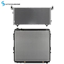 Cooling Radiator And A/C Condenser For 2004 2005 2006 Toyota Tundra Pickup 4.7L