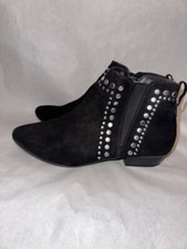 PRIMARK LADIES BLACK SUEDE ZIP