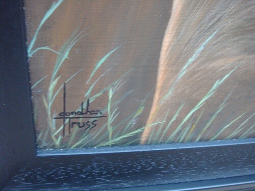 JONATHON TRUSS' MARSH PRIDE ' ORIGINAL OIL ON CANVAS FRAMED - Foto 5 di 8