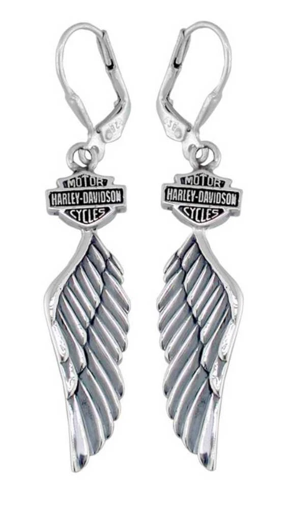 Harley davidson dangle earrings deals