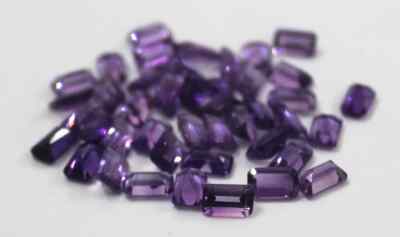 100Pc Natural Amethyst 6x4mm Octagon Shape Faceted Cut Calibrated Loose Gemstone