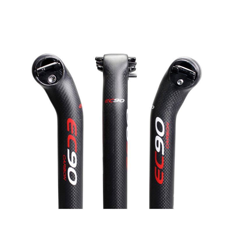 EC90 3K Carbon Fiber MTB Road Bike Seat Post Offset 5/20 Degree