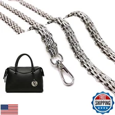 TH TANHHOO Metal Wide Chunky Purse Strap Chain Crossbody Replacement Purse St