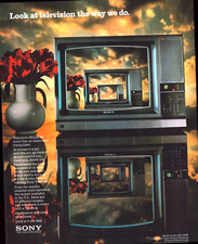 Sony TV Television Electronic Experience Clouds Art Vintage Print Ad 1980