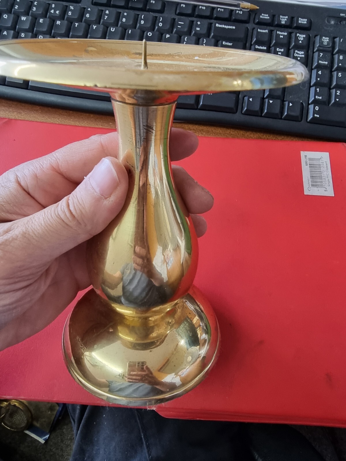 VINTAGE BRASS CANDLE HOLDER eBay