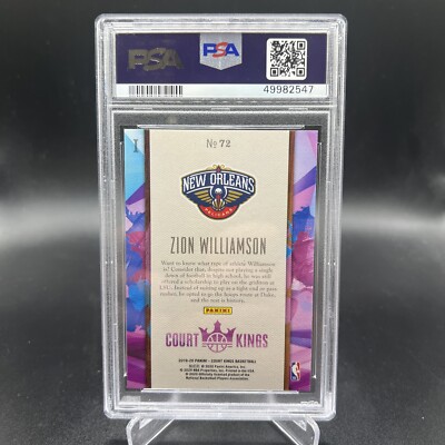 その他 NBA 19-20 Court Kings Zion Williamson RC 2019-20 Panini Court Kings ZION WILLIAMSON Level 1 Rookie RC #72