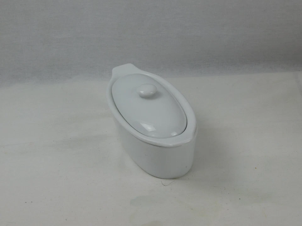 Porcelana Trudeau 3 peças prato manteiga branca linha água/gelo para manter a manteiga fresca - Imagem 2 de 4