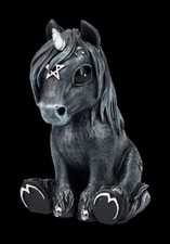 Einhorn Figur schwarz - Culticorn - Fantasy Dekofigur Nemesis Now Gothic
