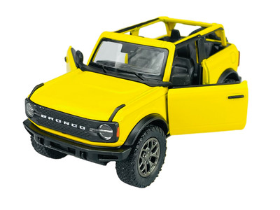 KINSMART 2022 FORD BRONCO GELB 1:34 DIE CAST METAL MODEL NEU IM KASTEN