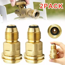 2X Propane Tank Adapter POL LP 100lb Tank Valve to QCC1/Type1 Hose or Regualtor