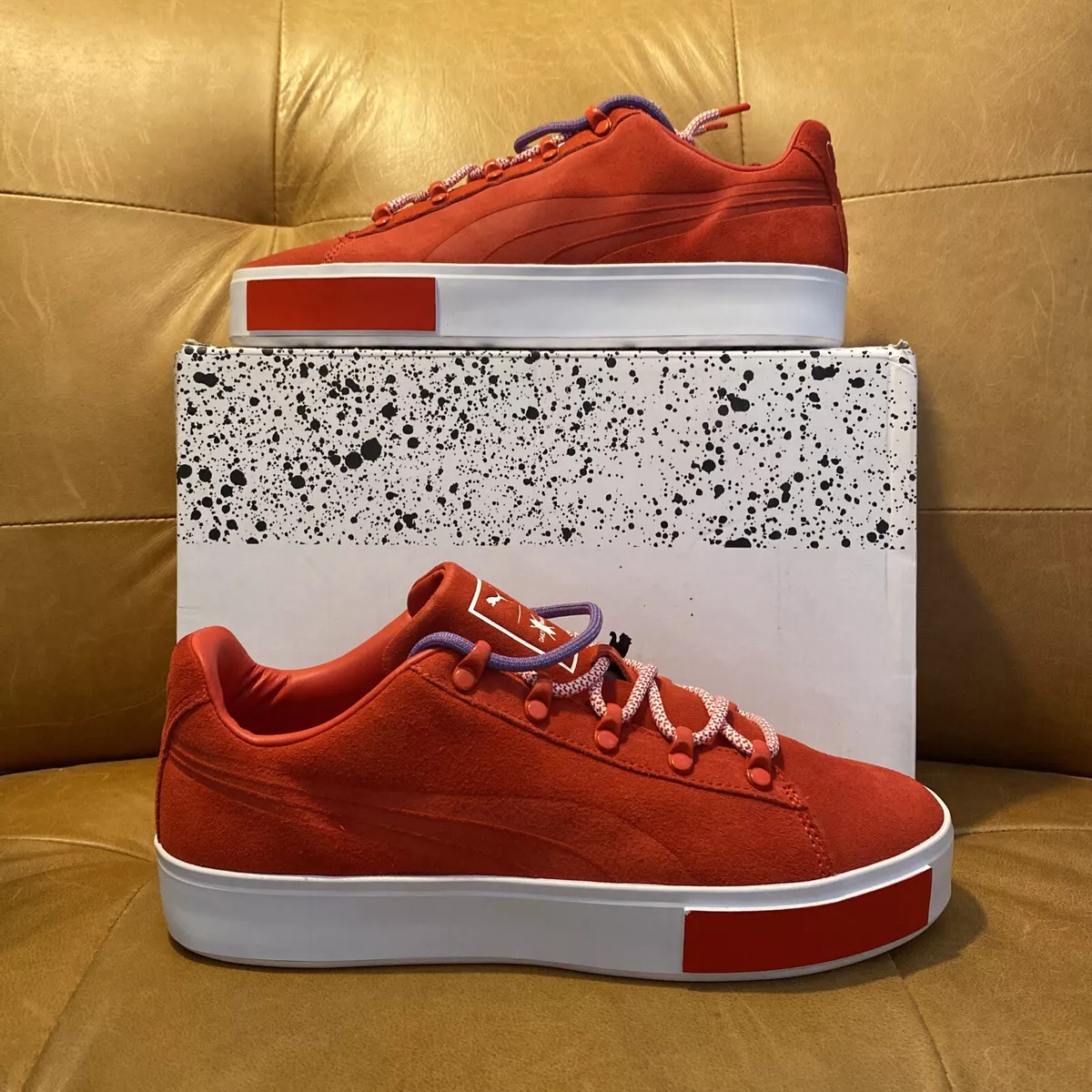 liefdadigheid Echt Zaklampen PUMA Daily Paper DP Court Platform S High Risk Red Mens Sneakers-New In Box  | eBay