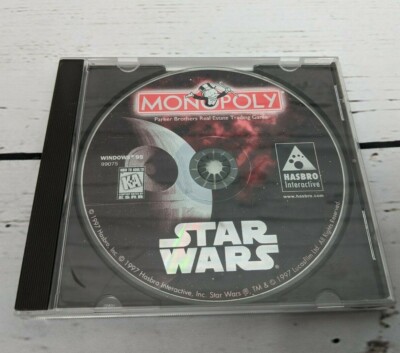 Monopoly Star Wars PC 1997 Disc great No Booklet Hasbro Board Game