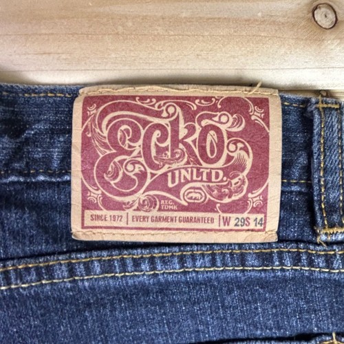 Ecko Jeans Boys 14 Rawthentic Downtown Straight Leg Denim Blue Jeans - Picture 6 of 9