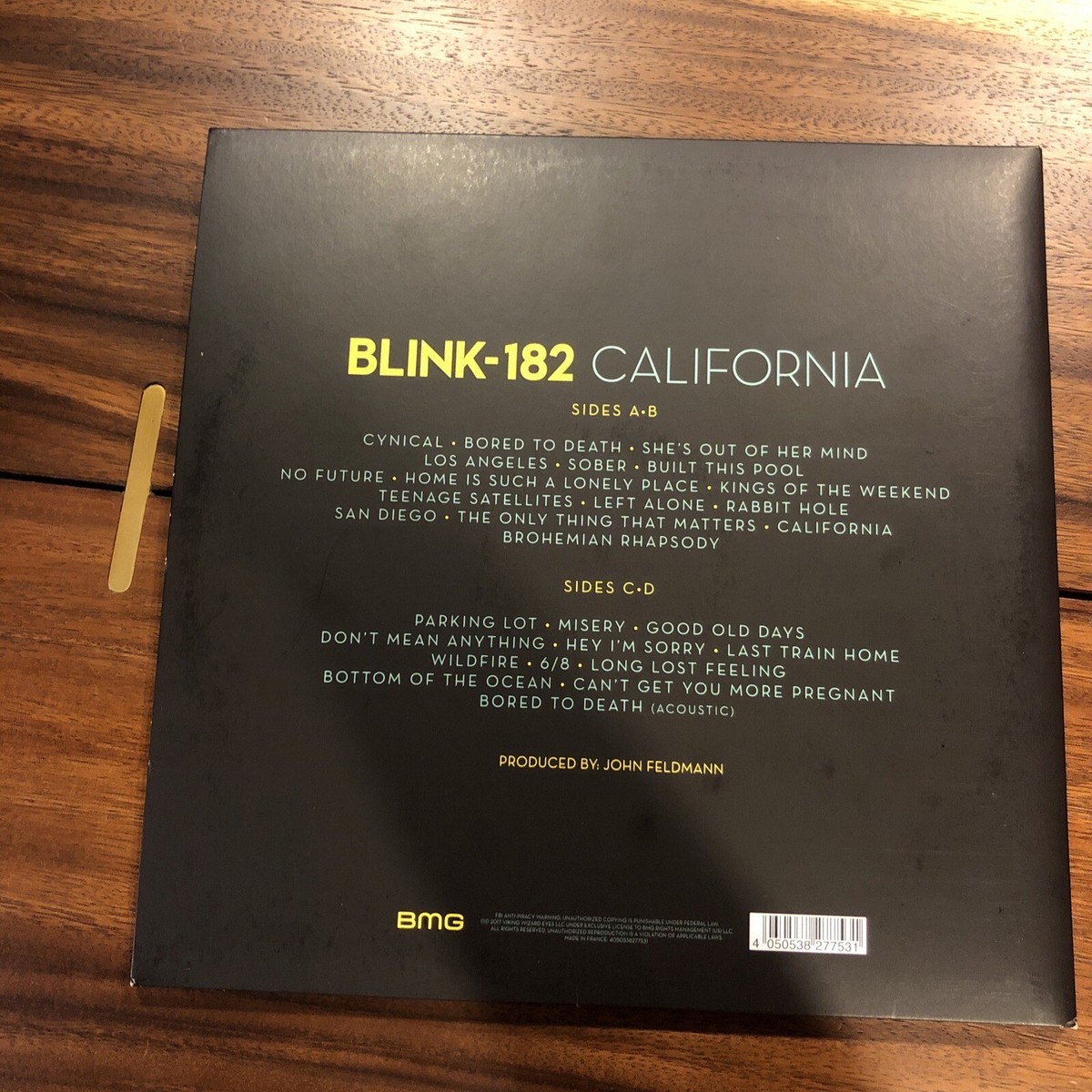 米2LP Blink-182 California 538282890 BMG 未開封 /00660 blink-182-california-yellow-