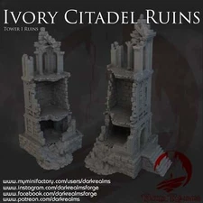 Tower 1 Ruins - Ivory Citadel - Dark Realms Terrain Wargaming D&D DnD