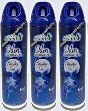LOT 3x Smoke Odor Neutralizer/Eliminator 6 in 1 Air Freshener Spray 6.5 oz Each