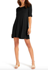 NEW BB DAKOTA BY STEVE MADDEN There She Goes Swing Dress Black Large L