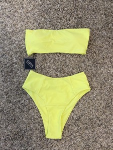 lime green bandeau top