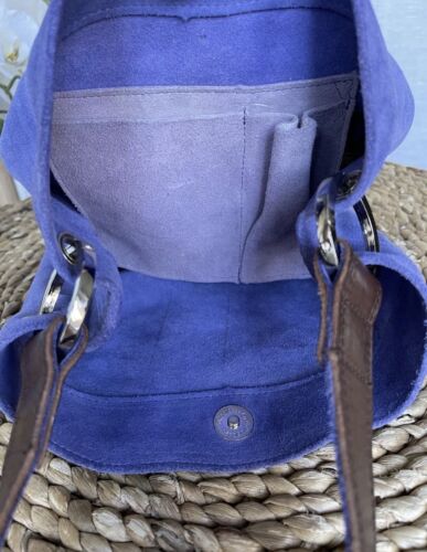 Owen Barry genuine suede leather small handbag hobo bag - Picture 17 of 17
