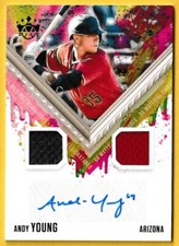 2021 Panini Diamond Kings Dual Material Auto Andy Young RC DKMS-AY  Diamondbacks