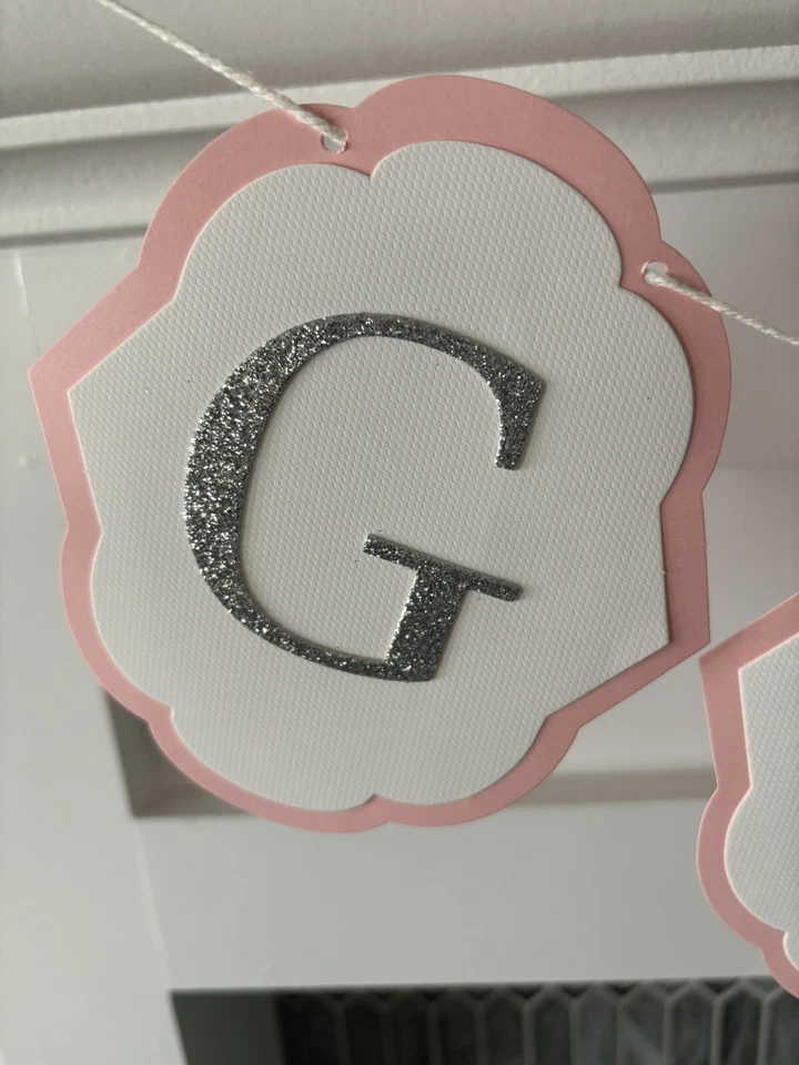 God Bless Banner Baptism Decorations for Girls, Confirmation First Communion - Image 2 of 2