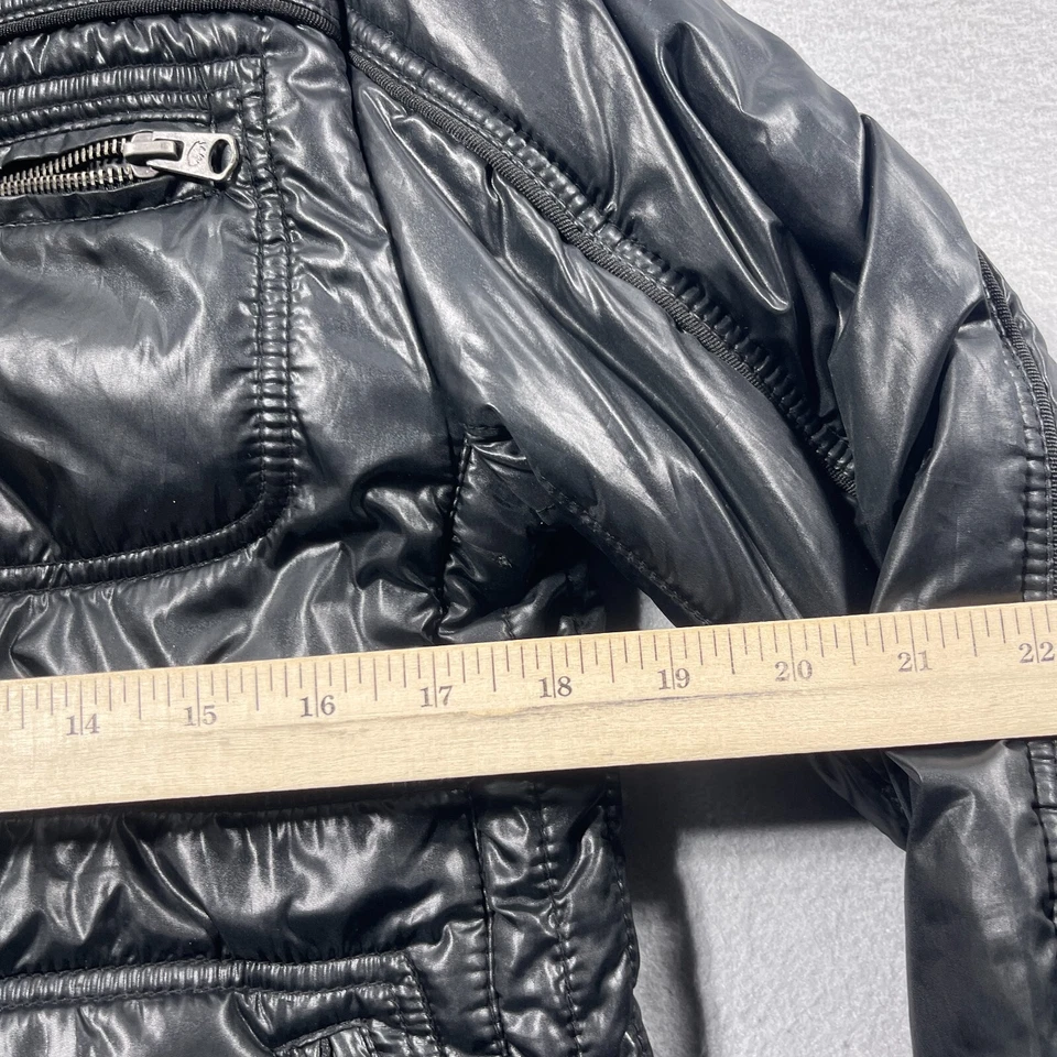 Buffalo David Bitton Outerwear Jacket Puffer Men Large Black Hooded - Image 4 of 4