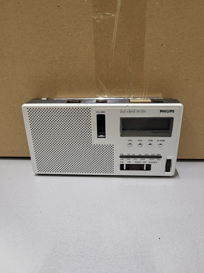 PHILIPS LCDテレビ FM/AMステレオ受信機　90年式 Philips LCD Clock Radio , Type 90AS300/00 Not Working For Parts | eBay