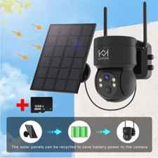 Camara De Seguridad Solar Inalambricas Para Exterior Con Vision Nocturna y Audio