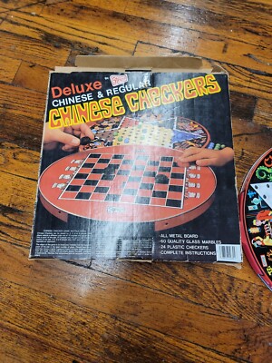 Vintage 1985 Chinese Checkers Deluxe Tin Steven Pixie Game w