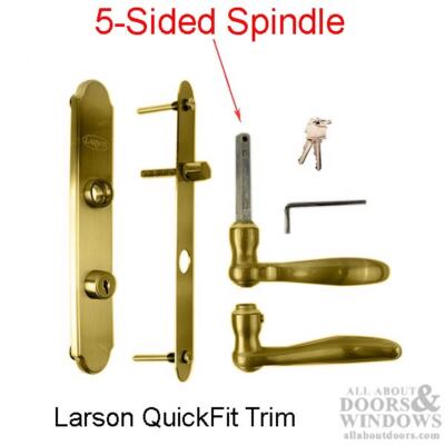 Larson Quickfit Door Handle 5 Sided Spindle QuickFit Trim Hardware