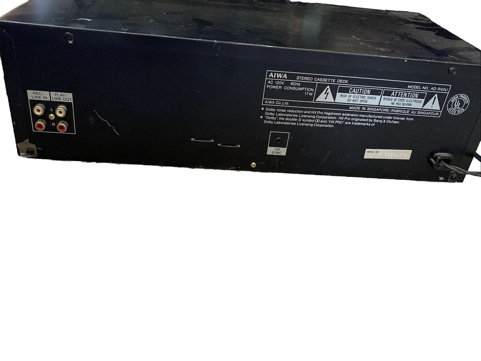 AIWA Cassette Deck AWR40-19