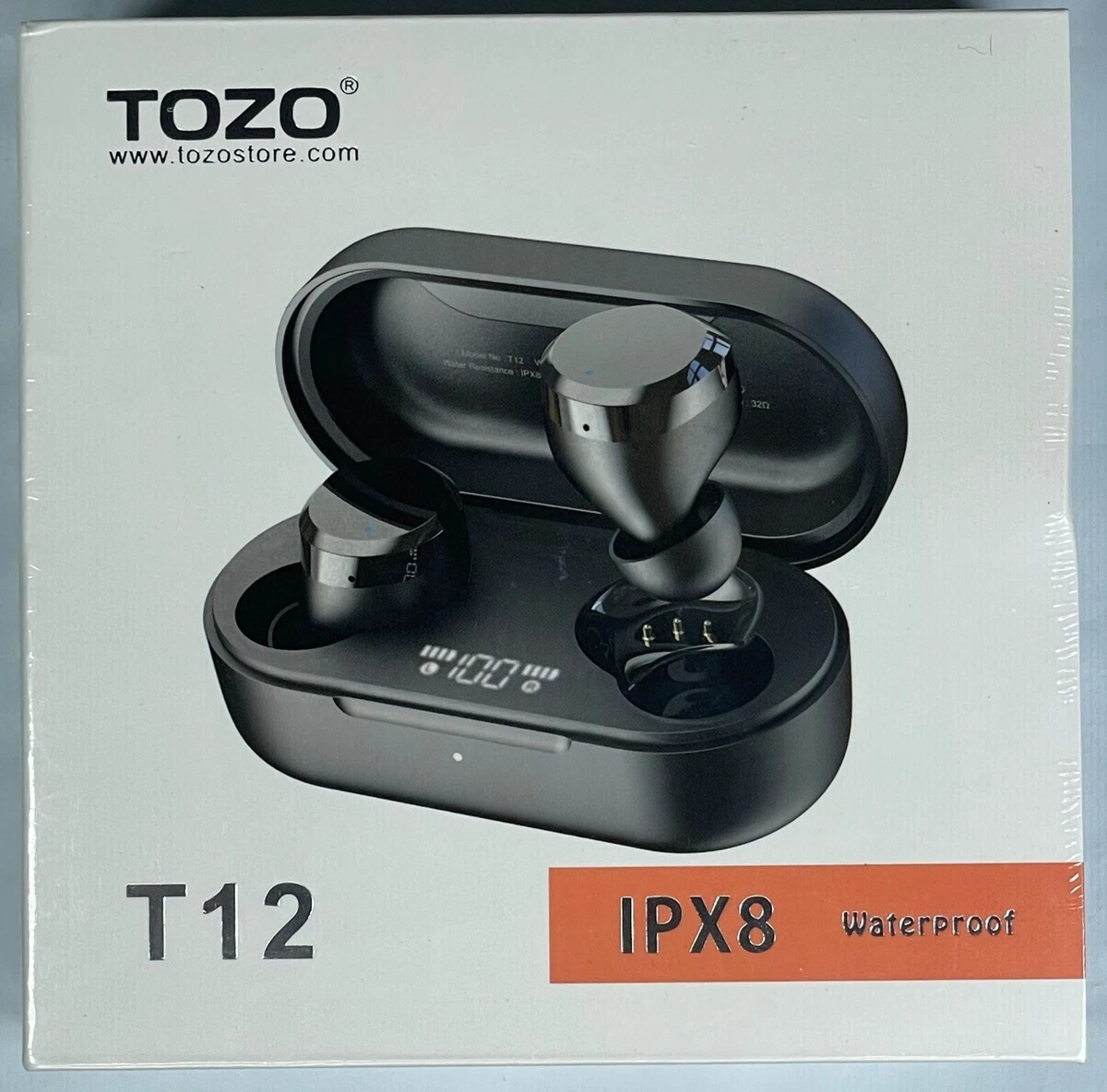 New TOZO T12 Wireless Earbuds 4Mic Noise Cancelling Bluetooth 5.0 Earphones  IPX8