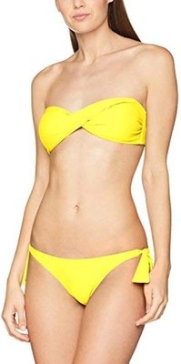 Yshey Ladies Bikini Set Alice Swimsuit Floating Suit, Yellow (Lemon), 40 / L