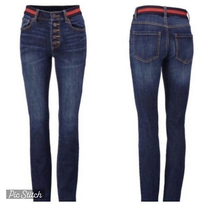CAbi Dark Wash Simone Button Fly Skinny Denim Jeans 3751 Sz 6 (29