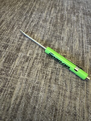 Snap-On Tools Mini grün flach Taschenschraubendreher mit Clip und magnetischem Ende neu