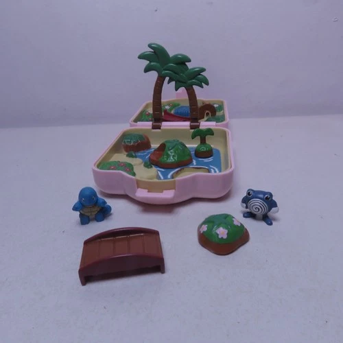Pokemon Mate Pocket Monsters Waterfall Safari Tomy 1998 Squirtle & Poliwhirl