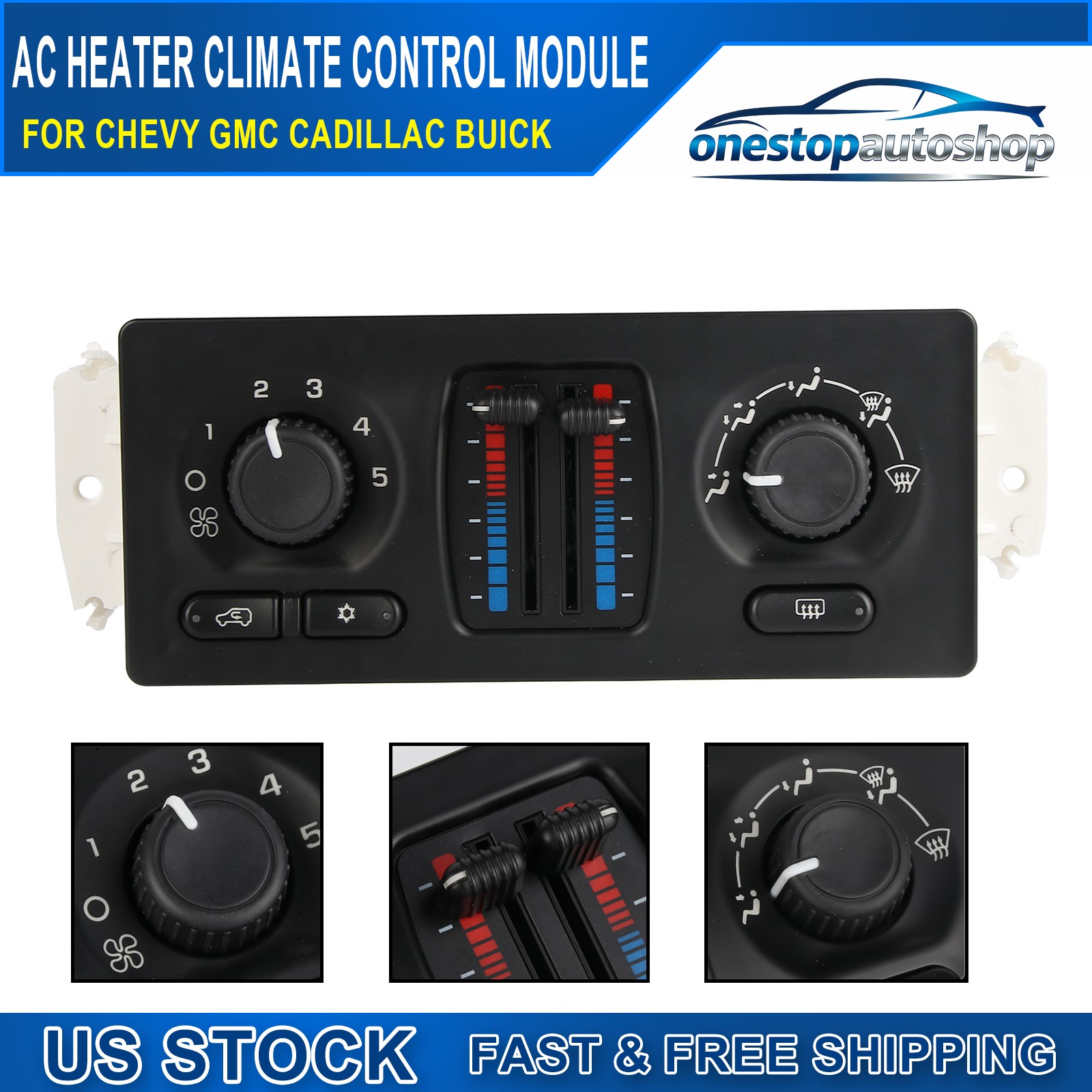 599-210XD For Chevy GMC Cadillac AC Control Panel Climate Control Module NEW