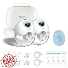 Dr.isla Wearable Breast Pump 17/24/27mm Flange Blue 2 Pack