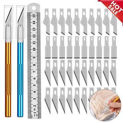 Kit43 Exacto Messer-Set Klingen Refill Lineal Xacto für Craft Cutting DIY Design