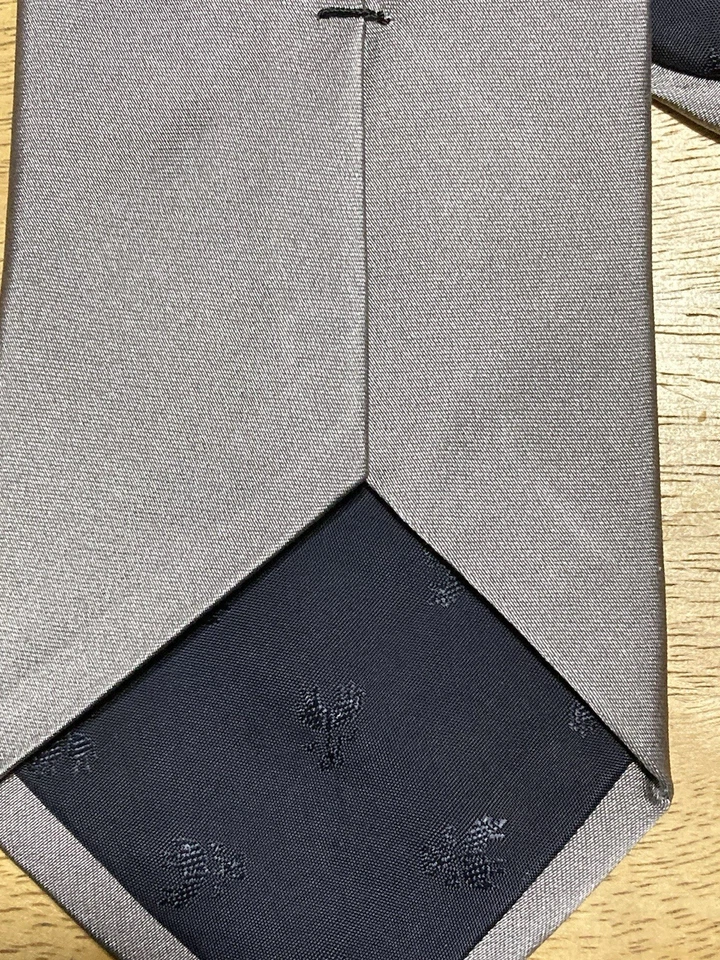 Corbata de diseñador Brooks Brothers Makers para hombre 100 % seda gris hecha en EE. UU. de colección nueva con etiquetas Foto 3 de 4