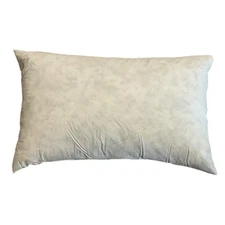 Feather Pillow Insert Unbranded White Cotton *Add Your Own Pillow Cover* 14x23”