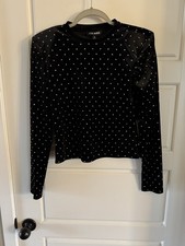 Steve Madden Maddilyn Top Black Size S $79