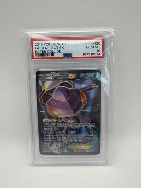 PSA 10 Genesect EX #120 Full Art 2016 Pokemon XY Fates Collide LOW POP NEW CERT