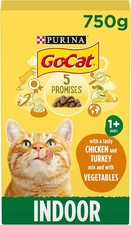 Go-Cat Indoor Chicken & Veg Dry Cat Food 750g, Pack of 5 6.06 per kilo