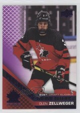 2022 Upper Deck Team Canada Juniors Electric Purple 19/25 Olen Zellweger n1u