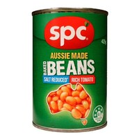 Spc Aussie Made Baked Beans Rich Tomato Sauce Salzreduziert